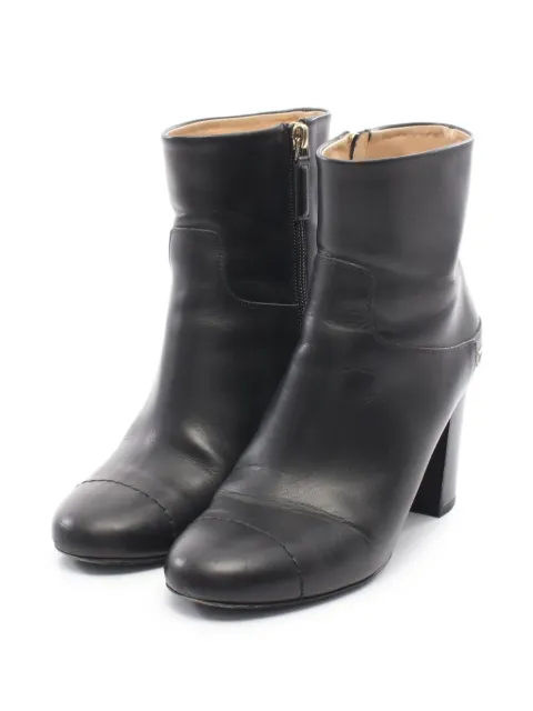 CHANEL Pre-Owned 1986-1988 Coco Mark ankle boots Black 1090443