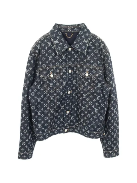 Louis Vuitton Pre-Owned 2010s monogram jacquard denim jacket Blue 1092604
