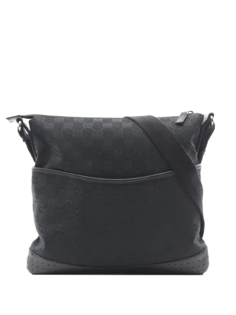 Gucci Pre-Owned 2000s GG canvas cross body bag Black 1093258