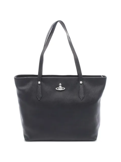 Vivienne Westwood Pre-Owned Shopper Orb-plaque tote bag Black 1093861