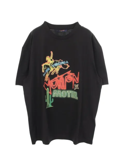 Louis Vuitton Pre-Owned 2010s graphic-embellished short-sleeve T-shirt Black 1090140