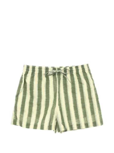 Christian Dior Pre-Owned 2010s striped drawstring shorts Green 1084399