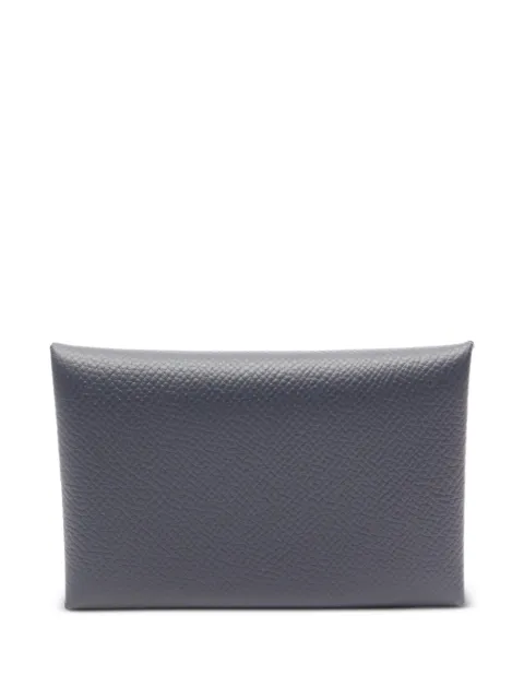 Hermès Pre-Owned 2022 Calvi card holder Blue 1093841