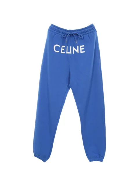 Celine Pre-Owned 2010s logo-print track pants Blue 1092716