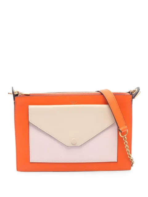 Celine Pre-Owned 2000s chain shoulder bag Orange 1093440