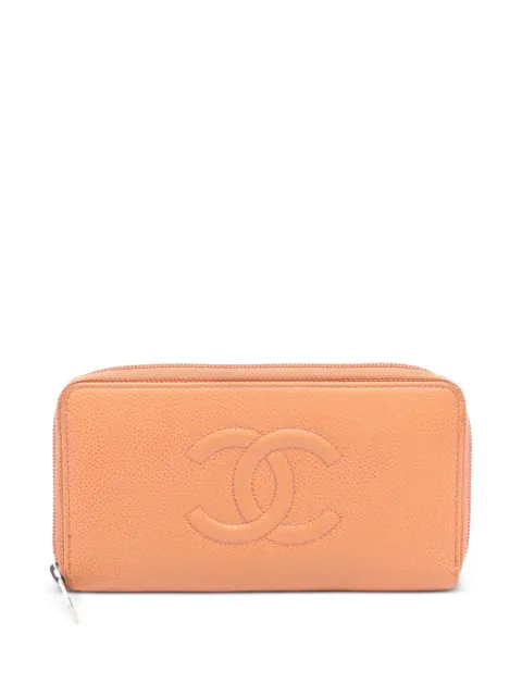 CHANEL Pre-Owned 2012-2013 Coco Mark wallet Orange 109377917457989