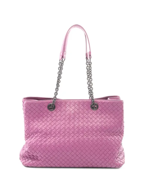 Bottega Veneta Pre-Owned 2010s Intrecciato chain tote bag Pink 1092056