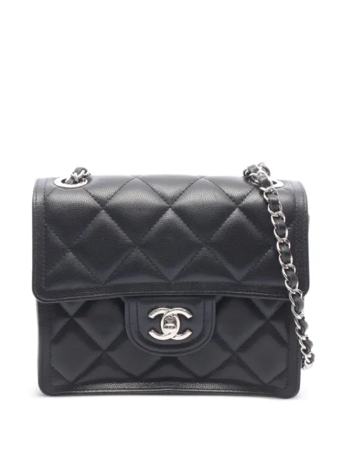 CHANEL Pre-Owned Matelassé Caviar mini shoulder bag Black 1093273G6E4L7KG