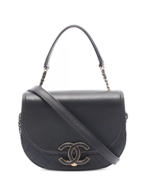 CHANEL Pre-Owned 2017-2018 Matelassé 2-Way CC shoulder bag Black 1093854