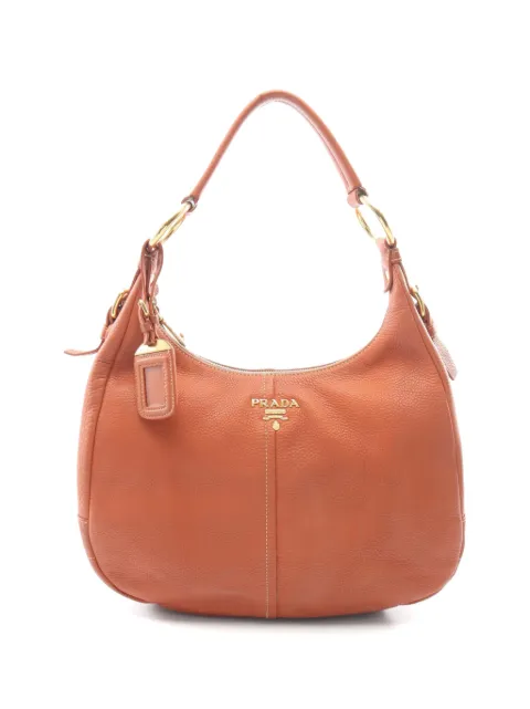 Prada Pre-Owned 2000s name tag shoulder bag Orange 1093486