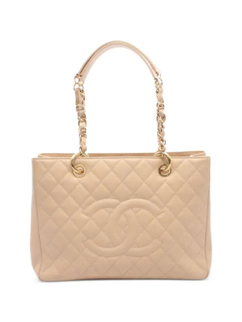 CHANEL Pre-Owned 2012 Grand Shopping Matelassé tote bag Neutrals 1093266