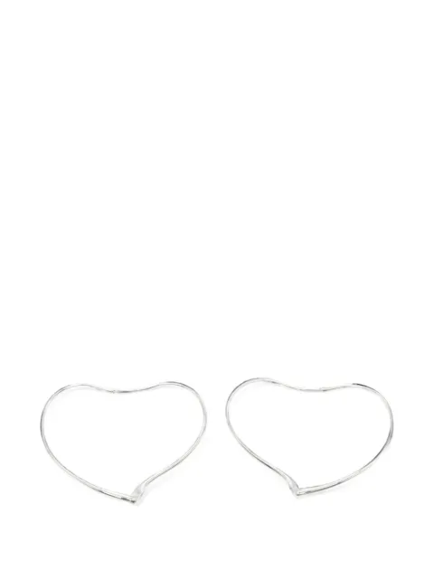 Tiffany & Co. Pre-Owned 2010s Open Heart hoop earrings Silver 1091104