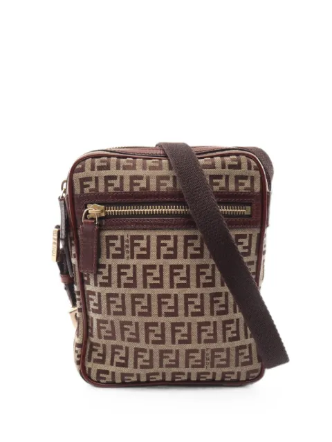 Fendi Pre-Owned 2010s Zucchino canvas shoulder bag Brown 1092939