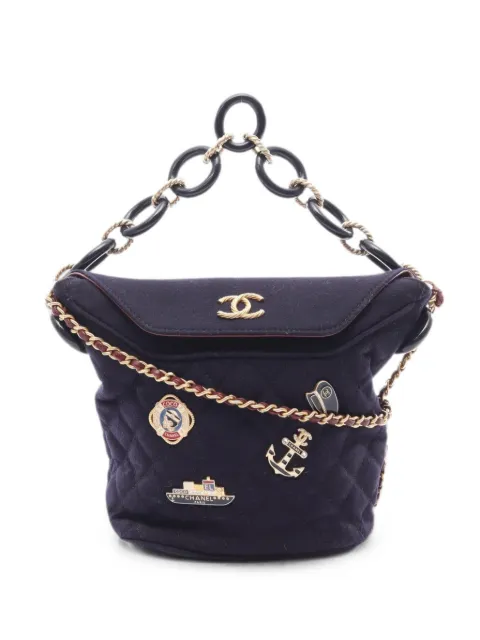 CHANEL Pre-Owned 2018-2019 Paris Hamburg shoulder bag Blue 109399526189003