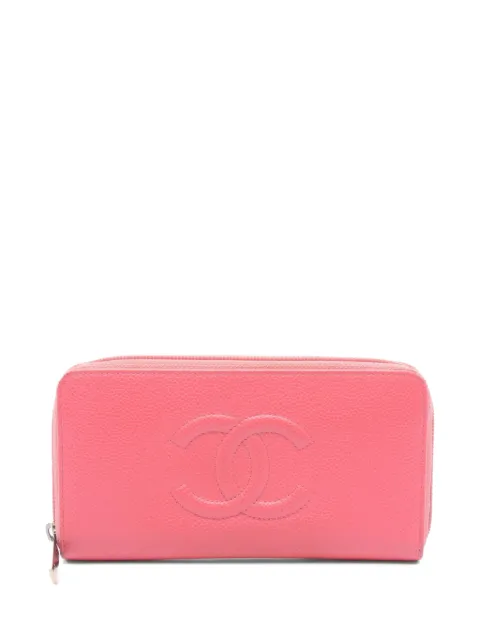 CHANEL Pre-Owned 2016-2017 long wallet Pink 109473322262998