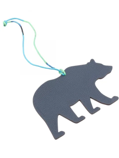 Hermès Pre-Owned 2010s bear-shape bag charm Blue 1093443