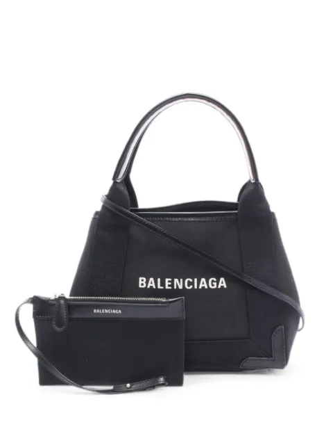 Balenciaga Pre-Owned extra small Navy Cabas tote bag Black 1094662
