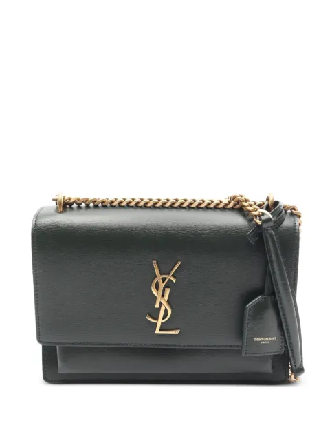 Saint Laurent Pre-Owned 2010s medium Sunset chain shoulder bag Green 1093844