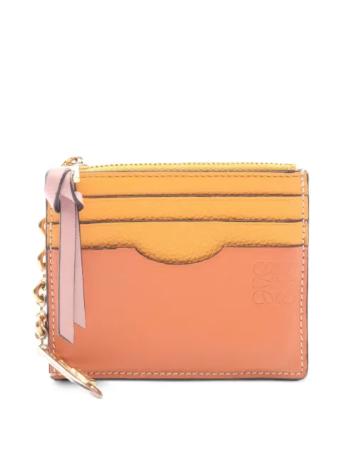 Loewe Pre-Owned 2010s Anagram coin card holder Orange 1094348