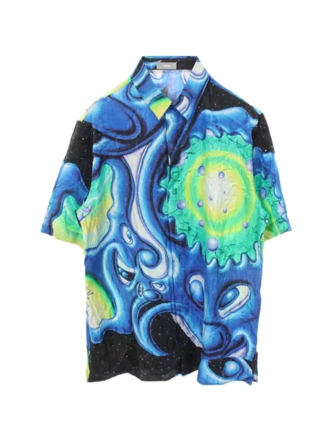 Christian Dior Pre-Owned x Kenny Scharf 2010s Oblique shirt Blue 1092679