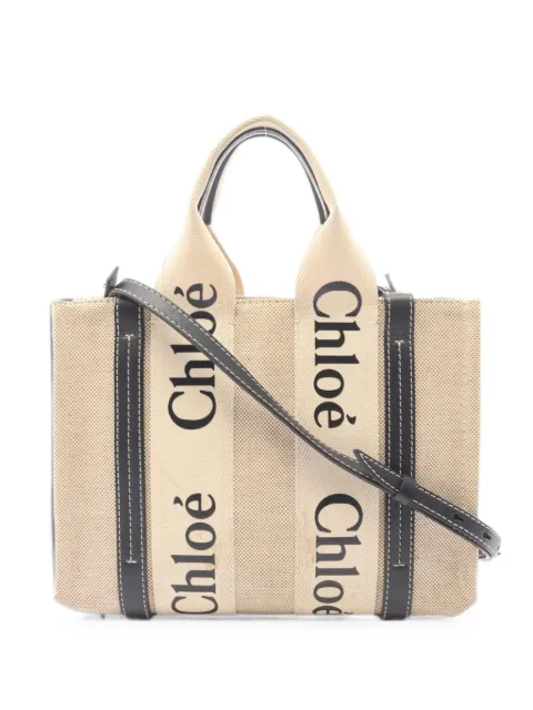 Chloé Pre-Owned 2000s small Woody tote bag Neutrals 1094433