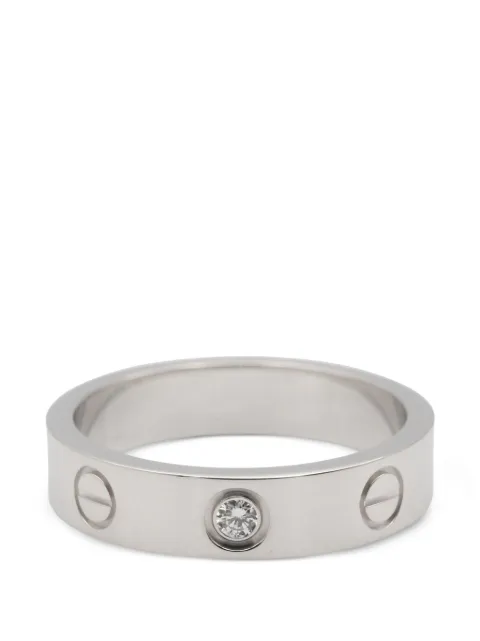 Cartier 2010s mini Love diamond ring Silver 1091126NX3667