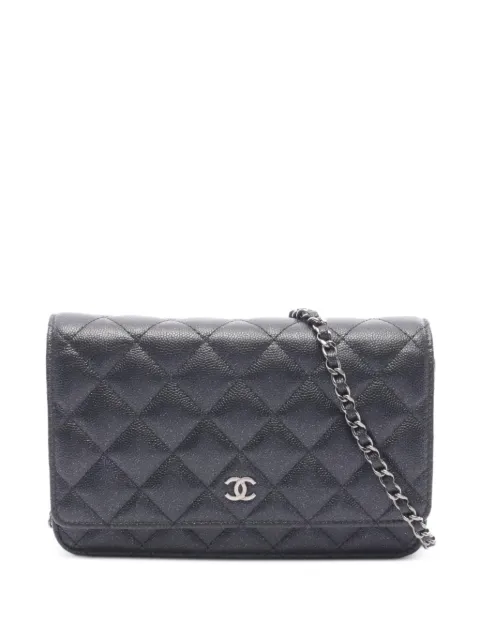 CHANEL Pre-Owned 2017-2018 matelassé mini bag Black 109432424896441