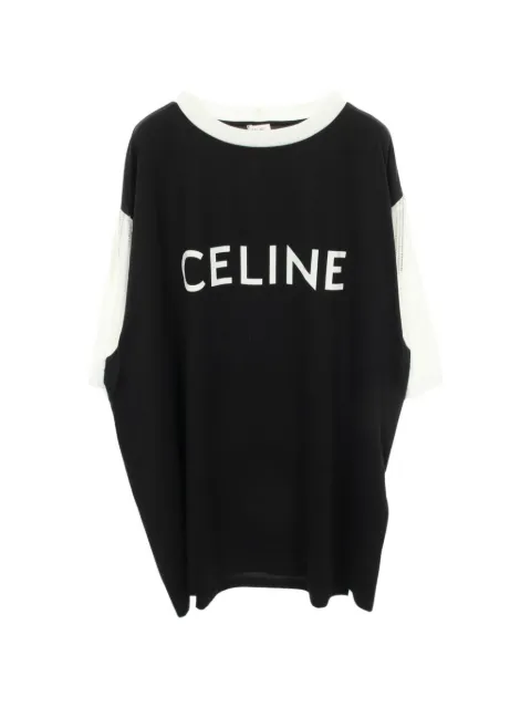 Celine Pre-Owned logo-print T-shirt Black 1092688
