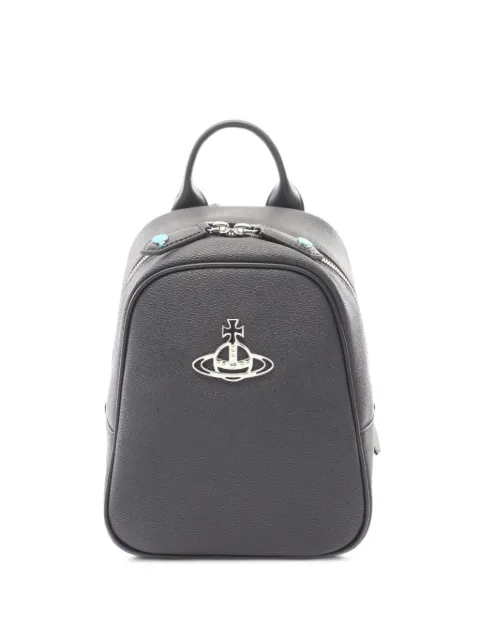 Vivienne Westwood Pre-Owned Annie Orb-plaque backpack Black 1093862