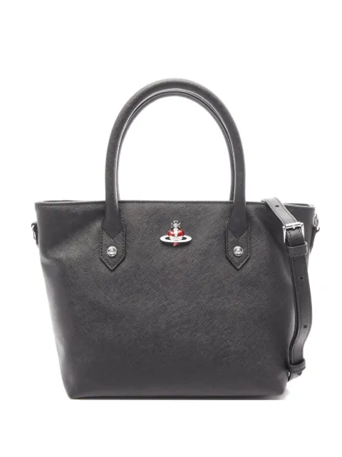 Vivienne Westwood Pre-Owned Orb plaque handbag Black 1093863