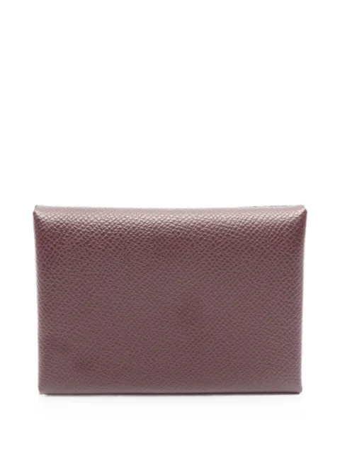 Hermès Pre-Owned Calviduo Epsom coin purse Brown 1093564W
