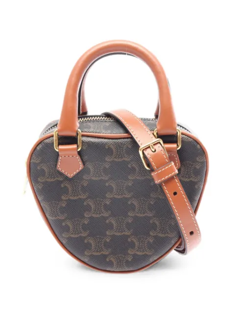 Celine Pre-Owned 2010s Triomphe heart-shaped mini bag Brown 1093500