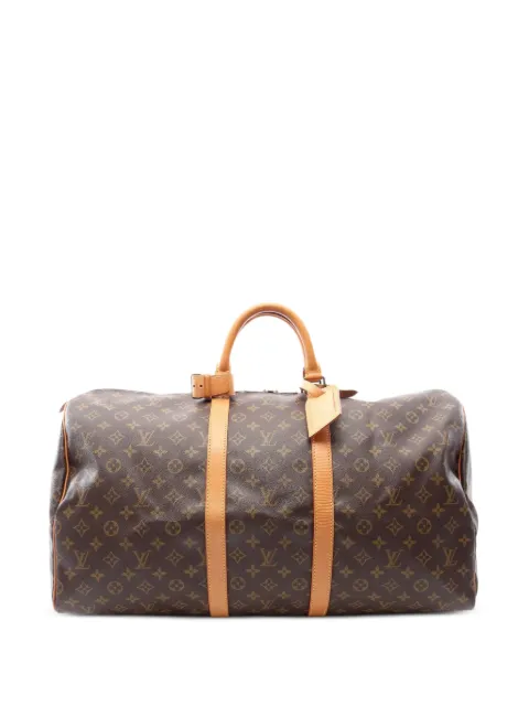 Louis Vuitton Pre-Owned 2001 55 Keepall Monogram Boston luggage bag Brown 1092230MI9001