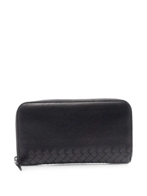 Bottega Veneta Pre-Owned 2010s Intrecciato Karung wallet Black 1092908