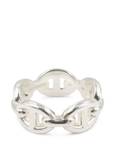 Hermès Pre-Owned 2020s Chaîne d'Ancre Enchaînée ring Silver 109390525O442139