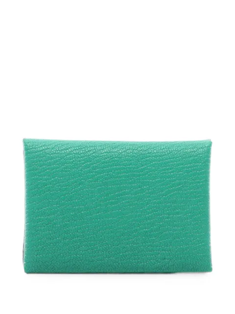 Hermès Pre-Owned 2022 Calviduo coin purse Green 1091152U