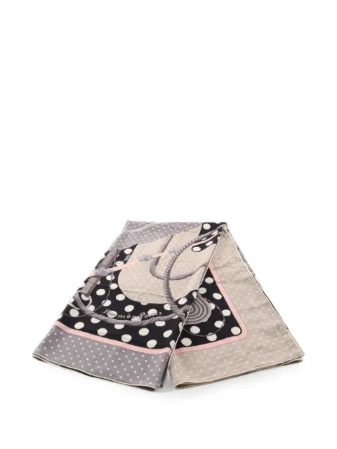Hermès Pre-Owned 2010s Clic Clac a Pois scarf Black 1090074