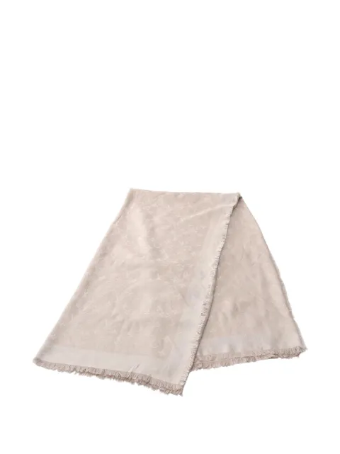 Louis Vuitton Pre-Owned 2018 Monogram fringed shawl Neutrals 1090536IL1128