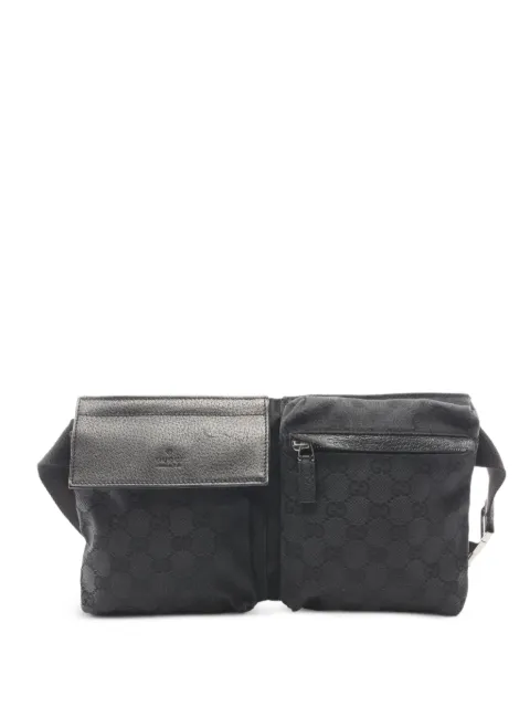 Gucci Pre-Owned 2000s GG canvas belt bag Black 1092099
