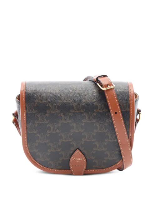 Celine Pre-Owned 2010s medium Folco Triomphe shoulder bag Black 1092215