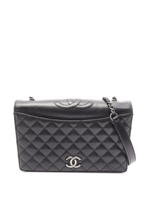 CHANEL Pre-Owned 2015-2016 Matelassé chain shoulder bag Black 109384021532458
