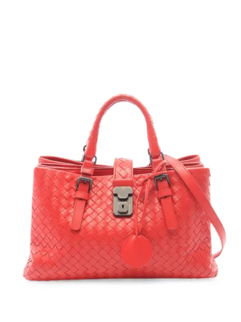 Bottega Veneta Pre-Owned 2000s Intrecciato Rome handbag Red 1092044