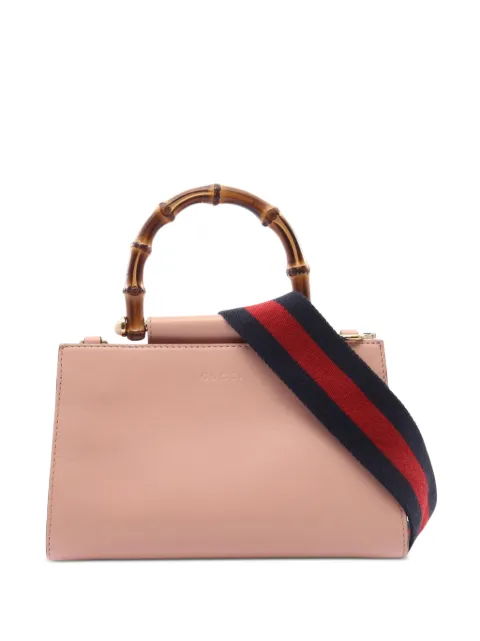 Gucci Pre-Owned 2010s Bamboo leather handbag Pink 1092966