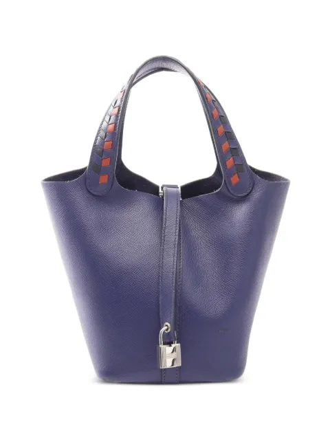 Hermès Pre-Owned 2019 Picotin Lock PM handbag Blue 1094145D
