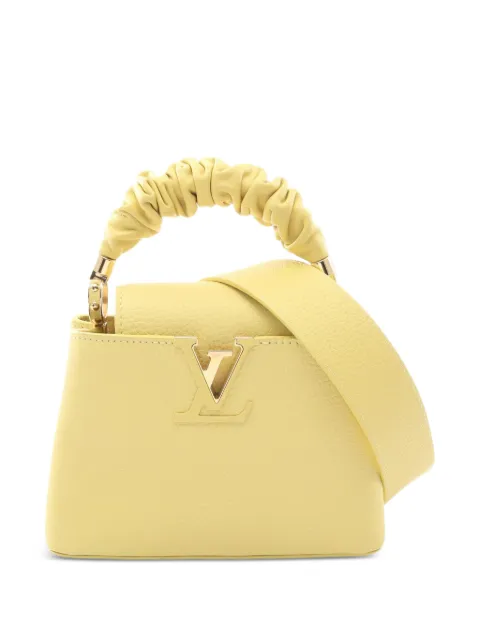 Louis Vuitton Pre-Owned Mini Capucines Scrunchie Handbag Yellow 1094161