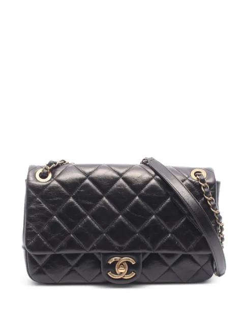 CHANEL Pre-Owned 2015-2016 Matelassé single flap shoulder bag Black 109433721411644