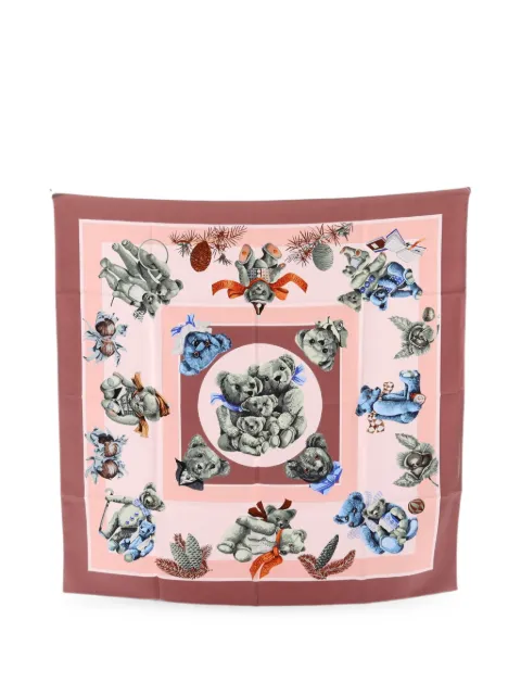 Hermès Pre-Owned 2010s Confidents des Coeurs scarf Neutrals 1089038