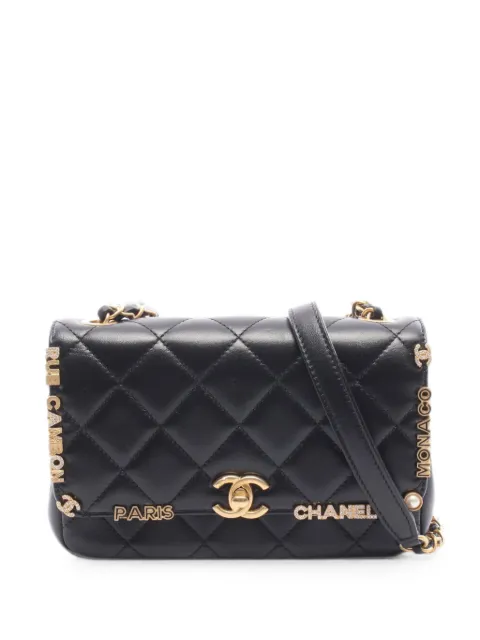 CHANEL Pre-Owned 2021 Matelasse mini flap shoulder bag Black 1094366X64G9LJ3
