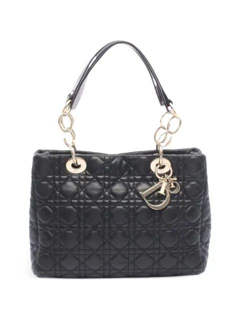 Christian Dior Pre-Owned 2000s Cannage chain tote bag Black 1093223
