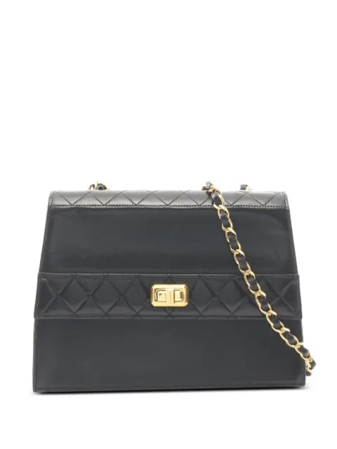 CHANEL Pre-Owned 1989-1991 Matelassé chain shoulder bag Black 10922101497805